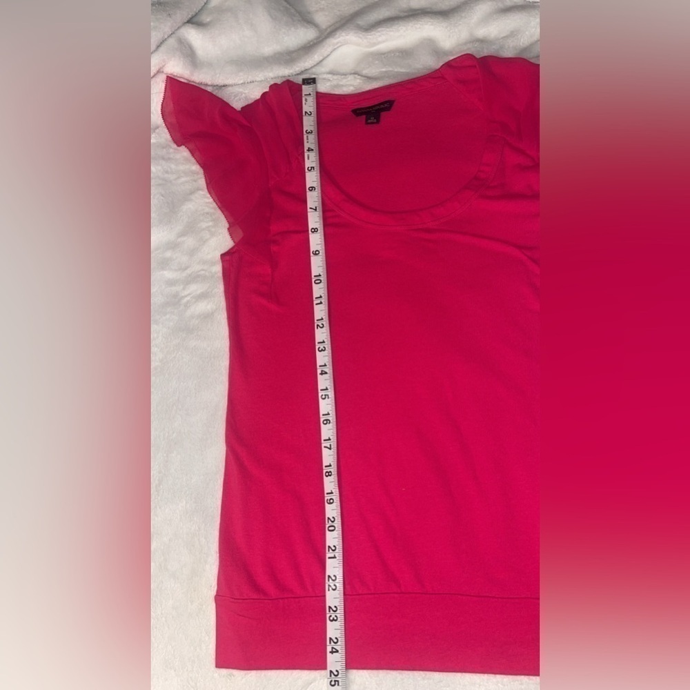 Banana Republic Petal Sleeve Pink Scoop neck Top XS - Picture 8 of 9